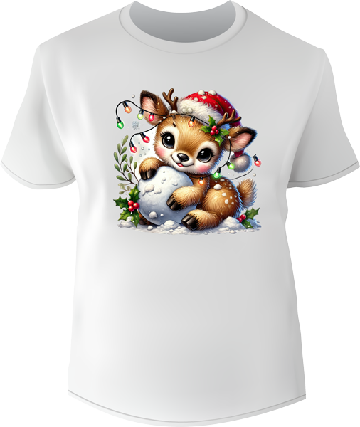 Cute Reindeer with Snowball