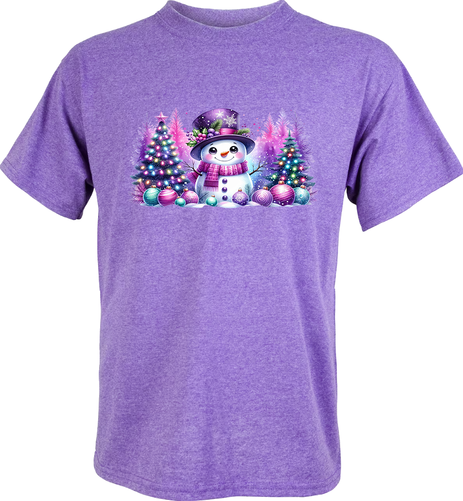 Purple snowman